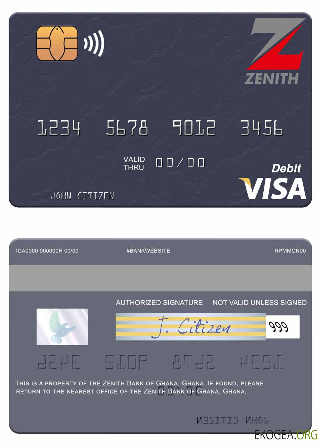 Carte de débit visa Ghana Zenith Bank of Ghana